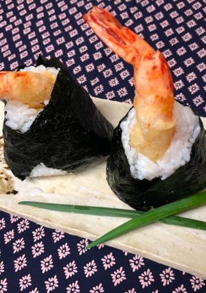 A picture of Japanese Shrimp Tempura Onigiri (Rice Ball)②.