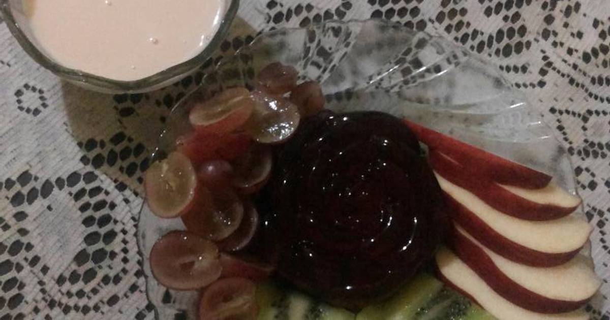 Resep Jelly jambu coklat salad buah  oleh Mukaromah Cookpad