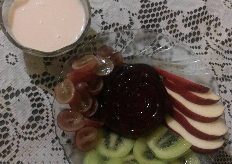 Resep Jelly jambu coklat salad buah oleh Mukaromah - Cookpad