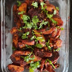 A picture of Arbi chops (Seppan-kizhangu/ Colocasia).