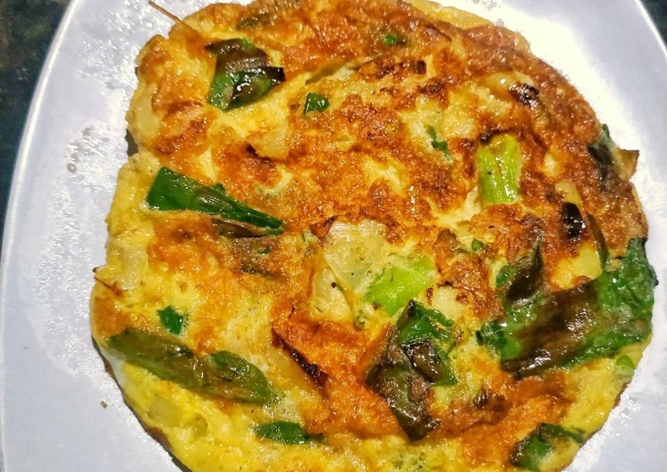 Omelete keju duo bawang