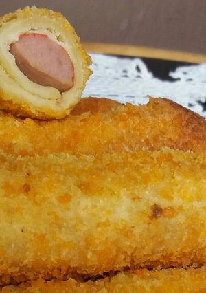 Foto resep Roti goreng isi sosis keju