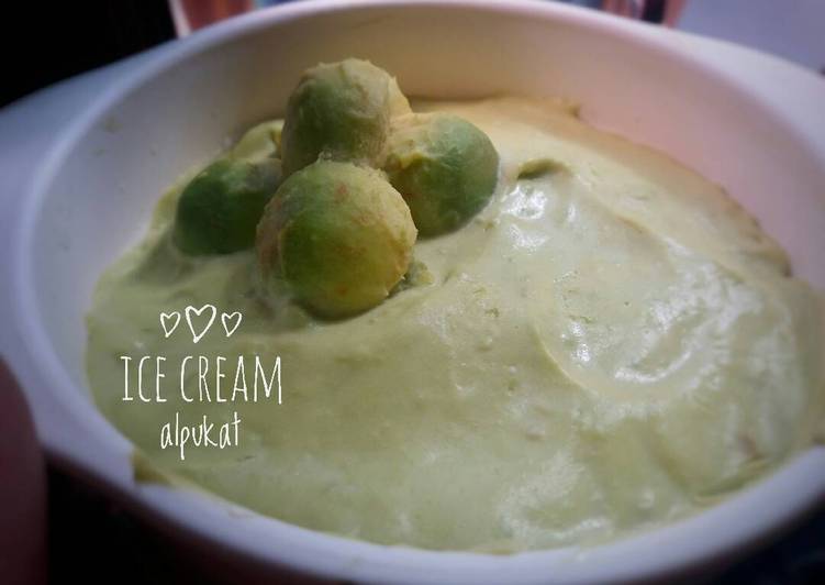 Resep Ice cream Alpukat Anti Gagal