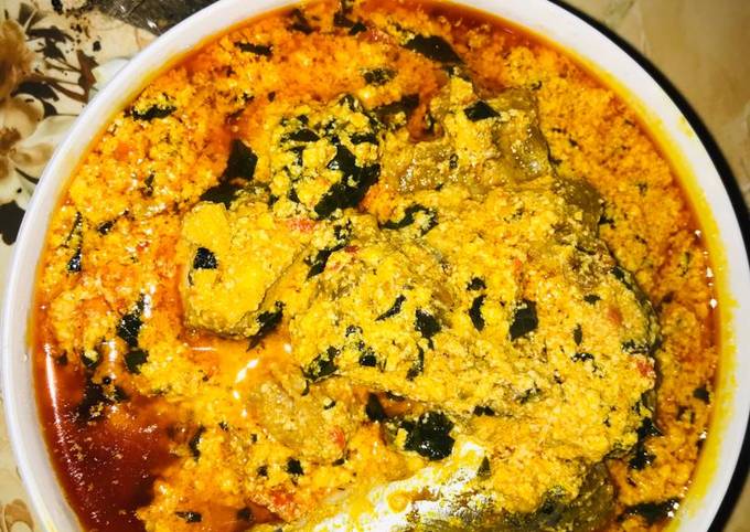 Title:EGUSI SOUP(caking method)