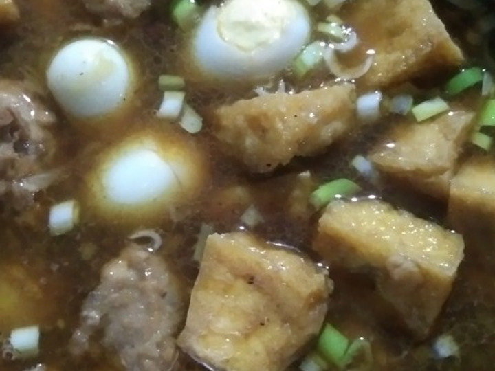 Standar Cara  buat Semur bola2 daging ayam cincang+telur puyuh+tahu dijamin enak