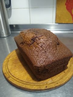 Una foto de Budín de chocolate húmedo
