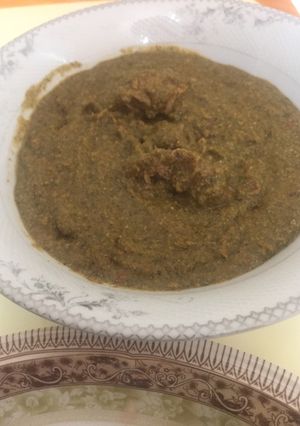 صورة لوصفة ايدام بامية ناشفه (ويكه) باللحمة