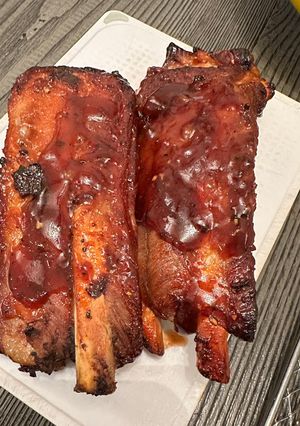 A picture of Grilled BBQ pork rib.