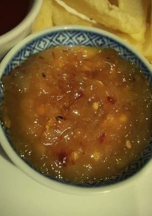 A picture of Raw Mango Chutney💛🌼😋.