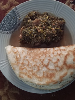 A picture of Sinasir with veg. Soup.