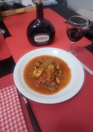 Una foto de Cazuela de mariscos