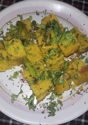 A picture of Khaman dhokla.