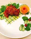 Cá diêu hồng kho sốt kim chi chua cay