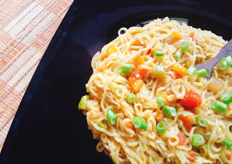 Steps to Cook Yummy Spicy maggi noodles Indian style