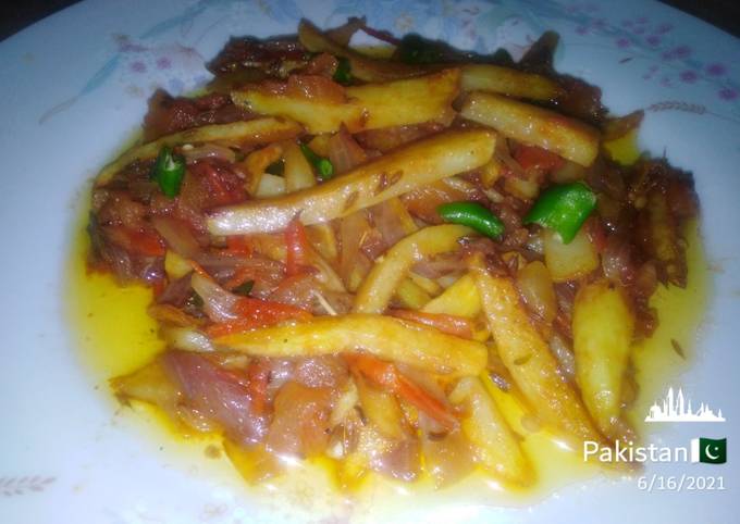 French Fries Karahi/ Aloo Chips Karahi😋