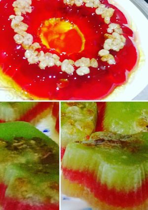 صورة لوصفة حلى طبقات الجيلي الوان 🎊