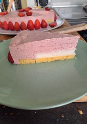 Une photo de Entremet rose