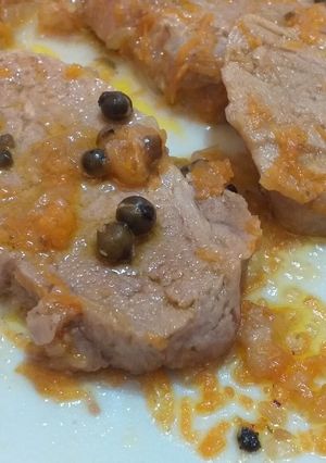 Foto di Filetto di maiale al pepe verde