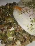 Rice with Broccoli, Fresh Cheese, and Egg