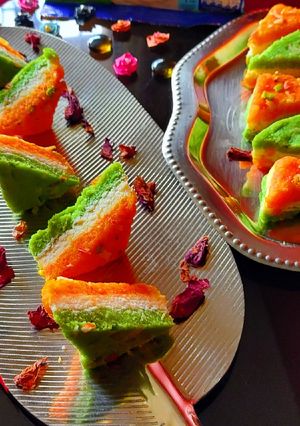 A picture of Tricolor burfi.