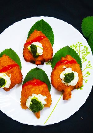 A picture of Carom leaves fritters.