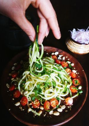 A picture of Zucchini Noodles Salad.