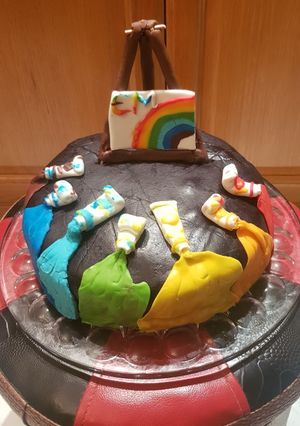 Φωτογραφία της συνταγής 🌈Rainbow cake🌈 (τούρτα ουράνιο τόξο)