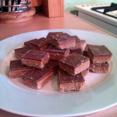 A picture of Vickys Millionaires Shortbread, GF DF EF SF NF VEGAN.