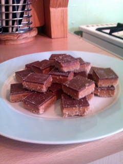 A picture of Vickys Millionaires Shortbread, GF DF EF SF NF VEGAN.