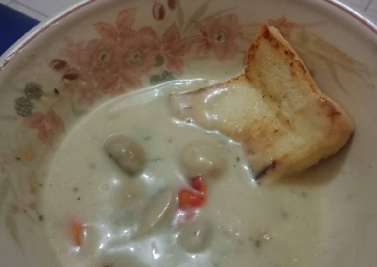 Langkah Mudah untuk Menyiapkan Mushroom Cheesy Soup, Bikin Ngiler