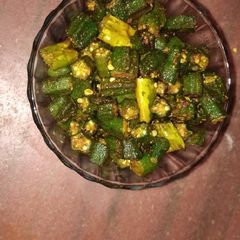 A picture of Bhindi ki sabji.
