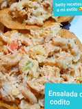 Ensalada de coditos con mayonesa y verduras