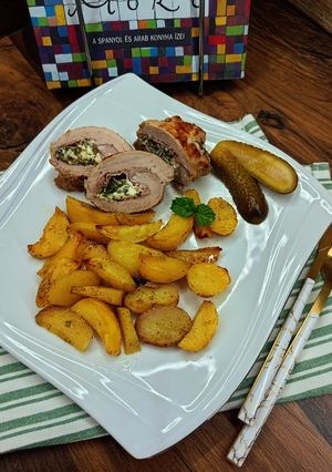 Spenótos krémsajttal és prosciuttoval töltött szűzérmék recept fotója