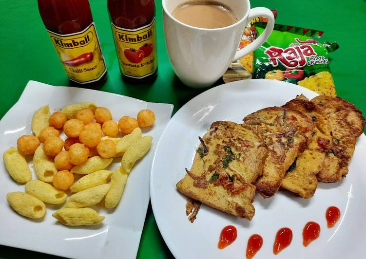 Steps to Make Favorite Omlate Bread 🍞 my fvrt healthy breakfast 😋