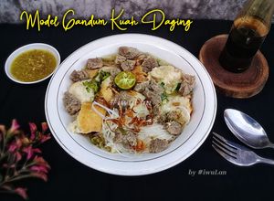 Foto resep Model Gandum Kuah Daging