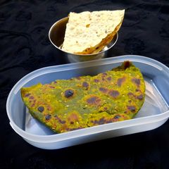A picture of Palak paratha.