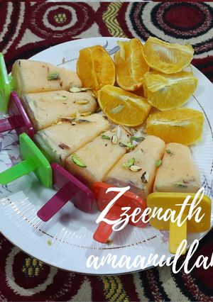A picture of Orange Kulfis.