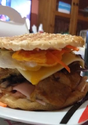 Una foto de Falsa hamburguesa