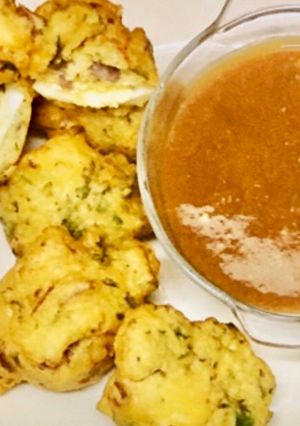 A picture of Egg bhajia.
