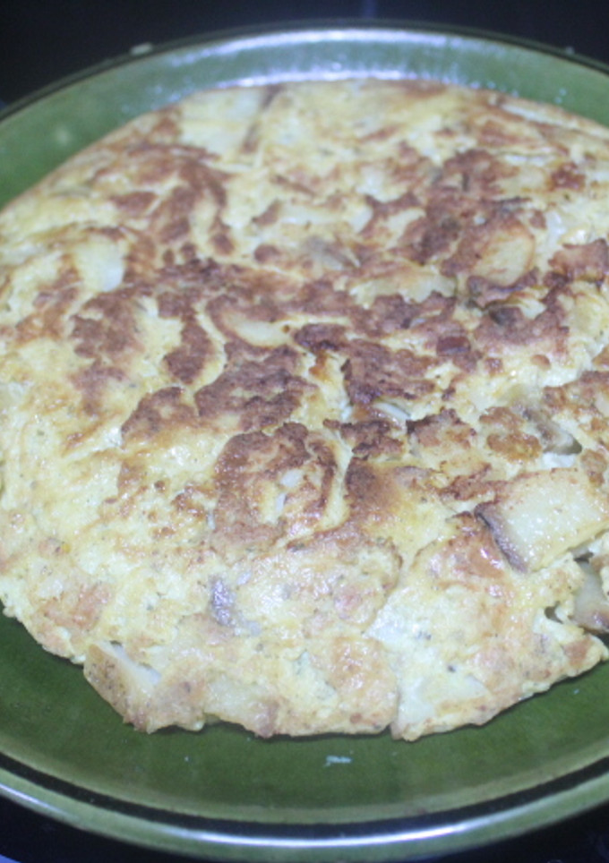 Una foto de Tortilla de sobras de patatas asadas