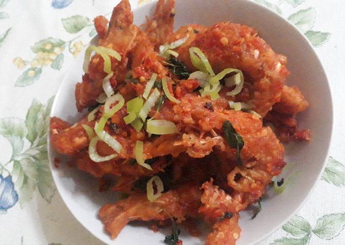 Udang Goreng Sambal Kemangi Sederhana