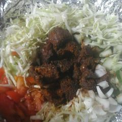 A picture of Tsire me daddawa.