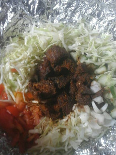 A picture of Tsire me daddawa.