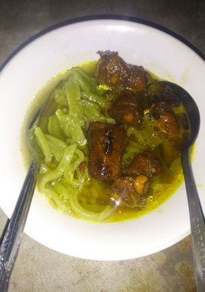 Foto resep Mi ayam hijau