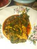 Palak bheja fry
