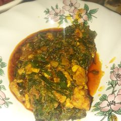 Palak bheja fry A picture of Palak bheja fry.