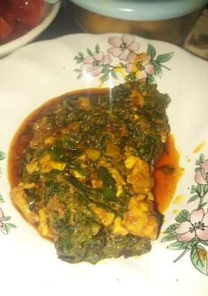 A picture of Palak bheja fry.