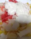 Endivias con sandía y salsa ligera de yogurt