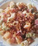 Tiburones a la nata con cebolla frita