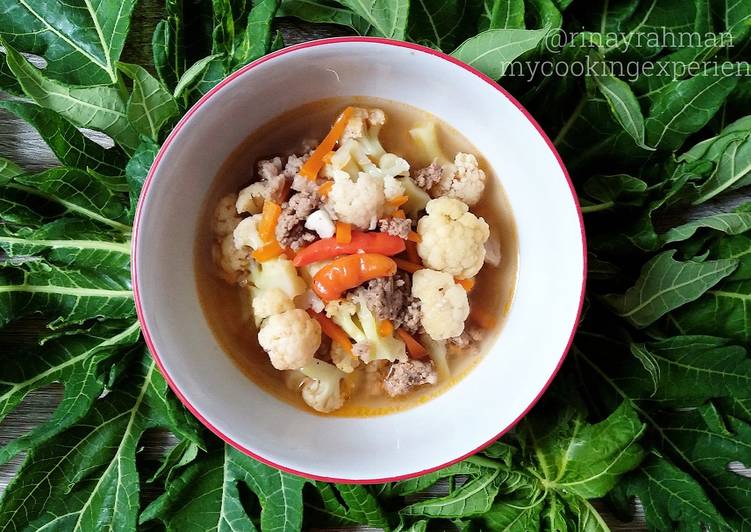 Bumbu mengolah Capcay Daging Giling Kuah yang praktis
